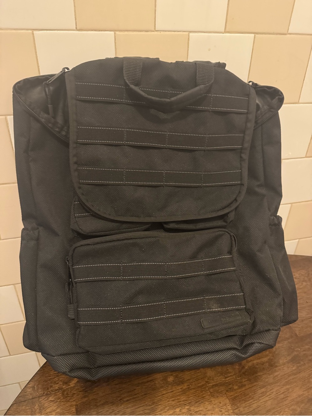 Men's Black Utility Backpack - Tactical Everyday Carry